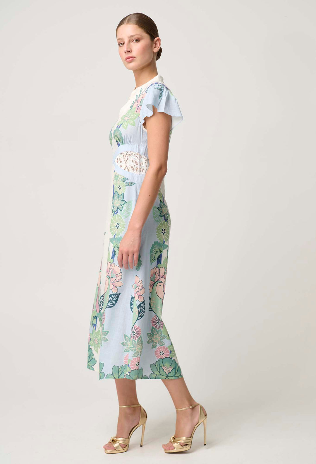 Amoya Linen Viscose Dress in Paradi Flè Print