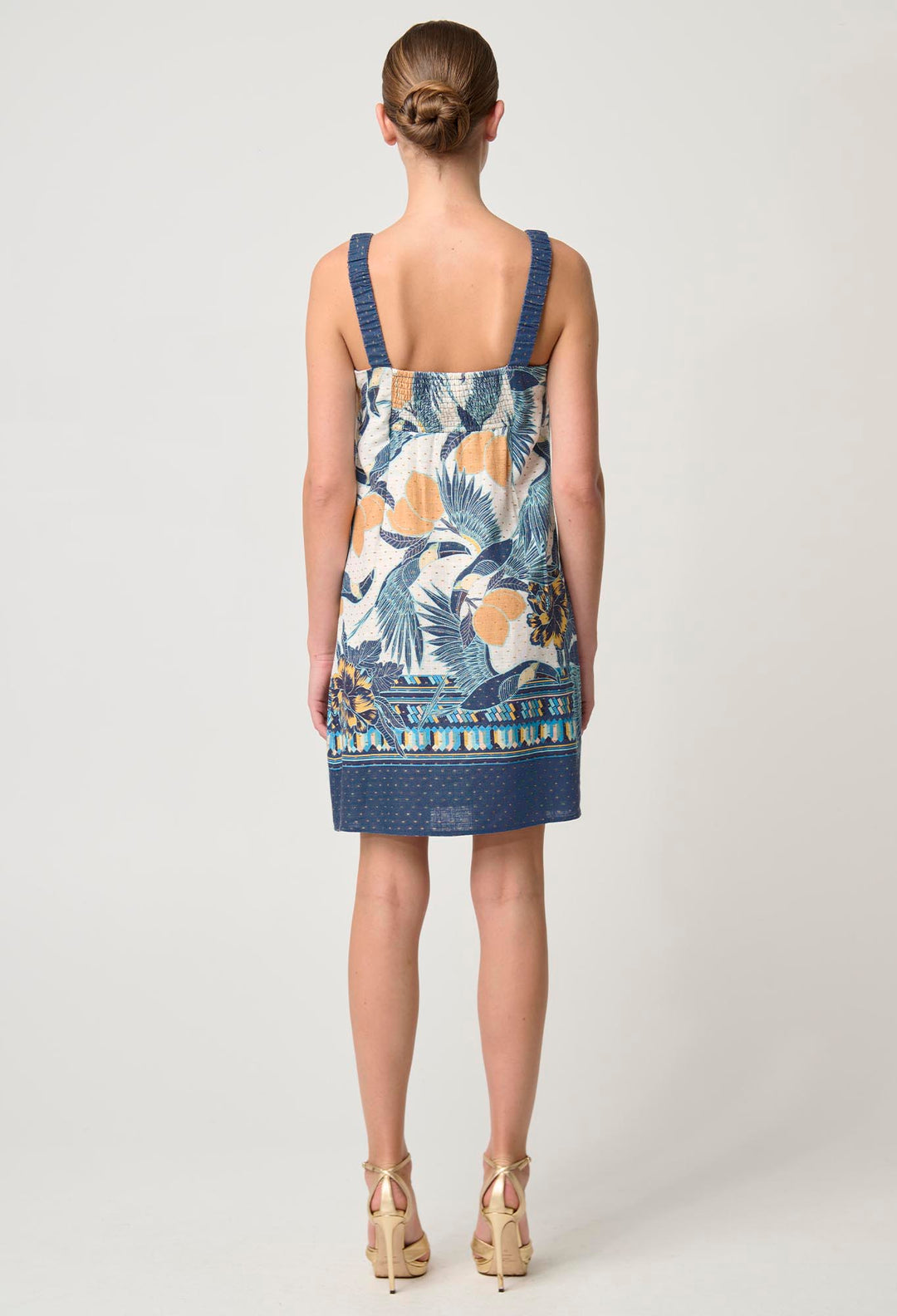 Landa Linen Viscose Dress in Tukano Print