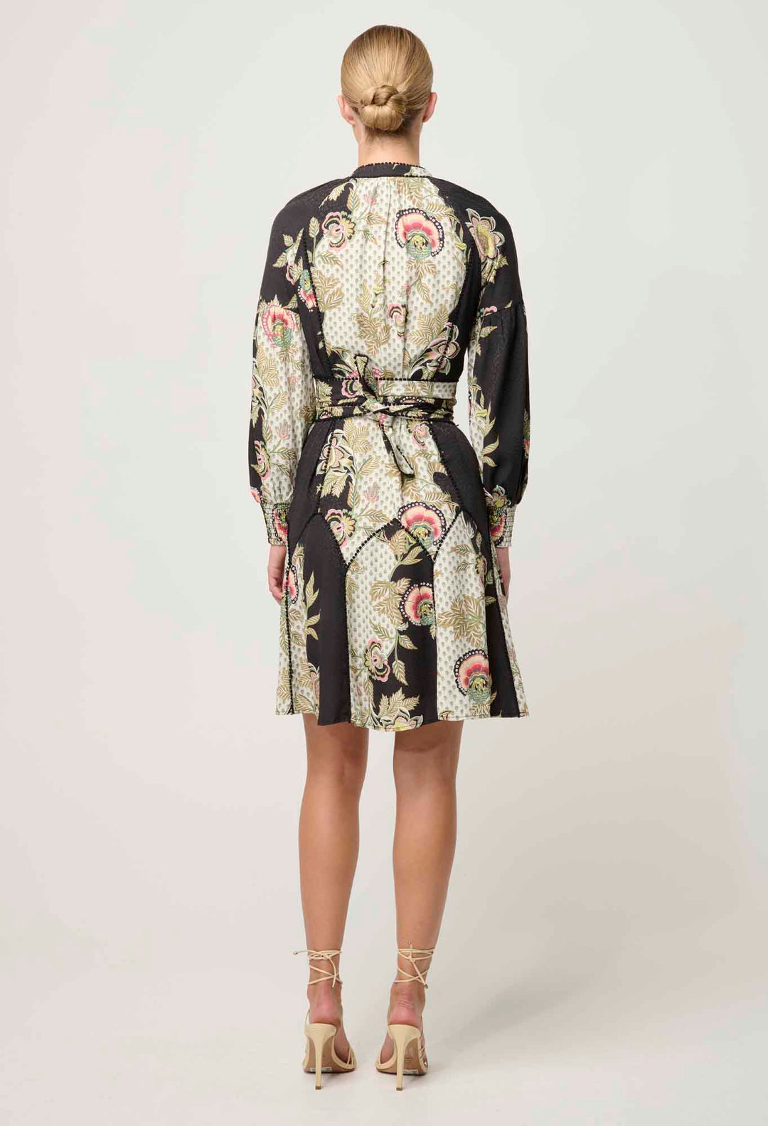 OnceWas PETITE Emersyn Linen Viscose  Dress in Mariposa Nero