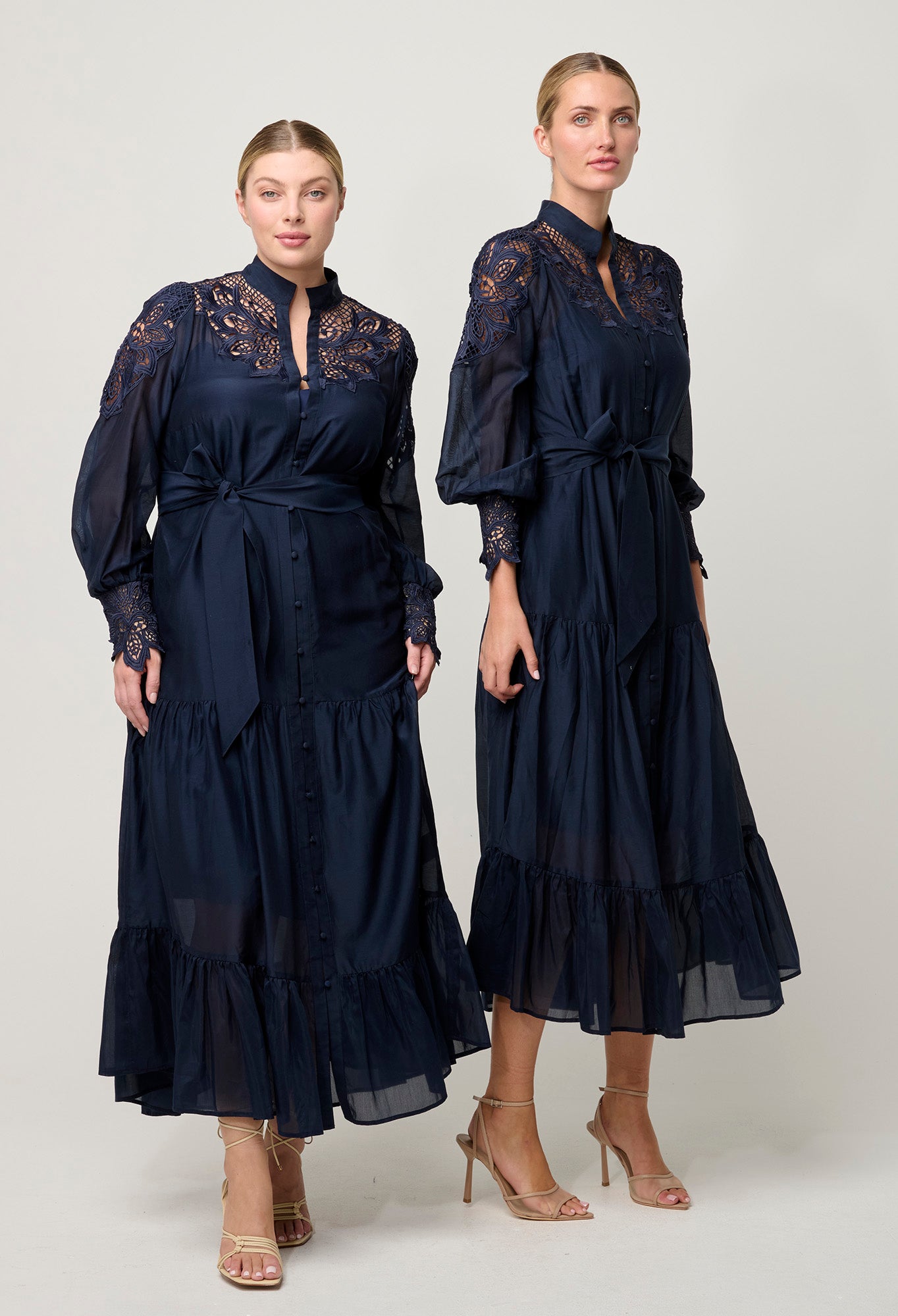 OnceWas Mirador Cotton Silk Maxi Dress in Night Sky