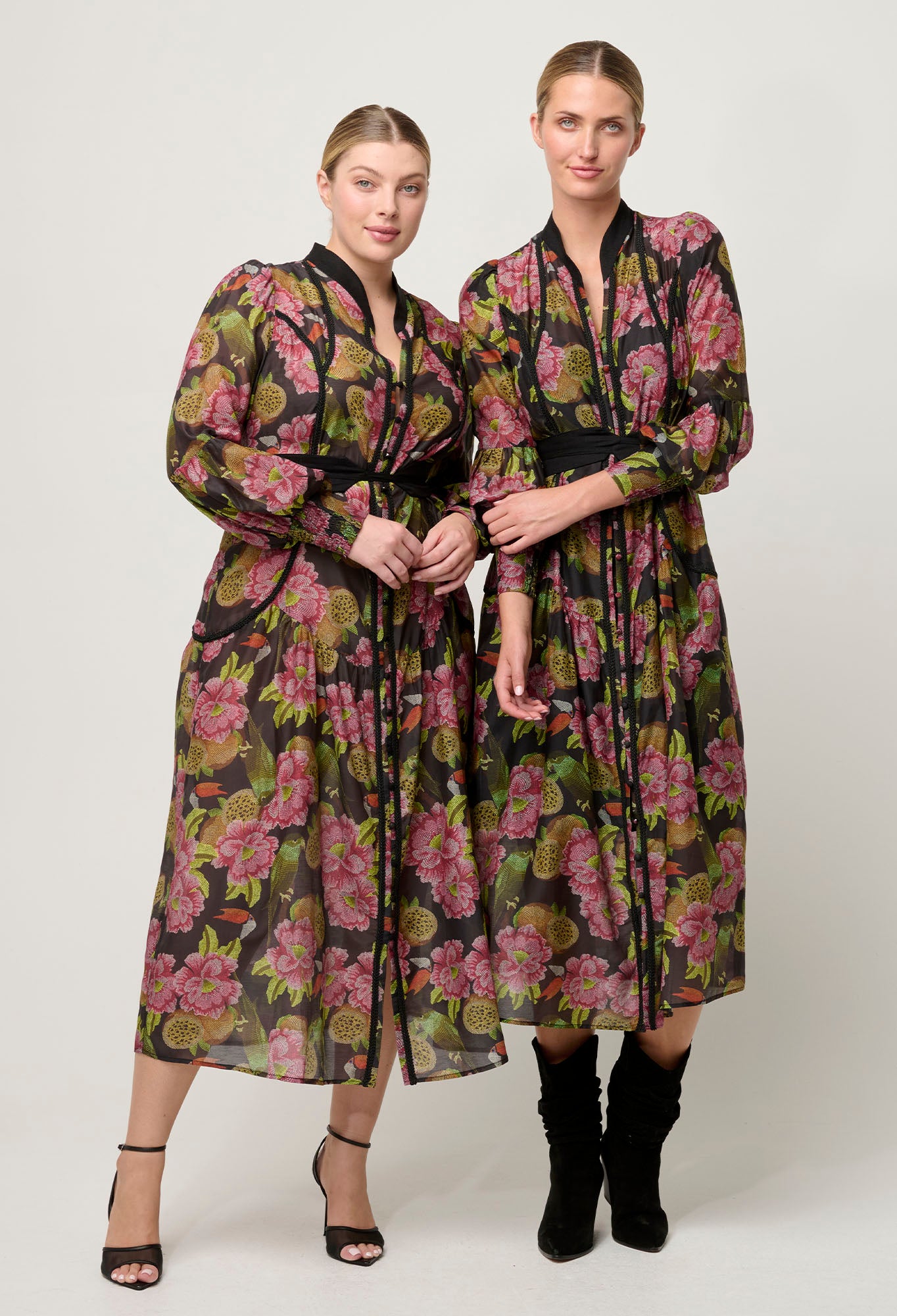 OnceWas Esmeralda Cotton Silk Dress in Winter Granadilla