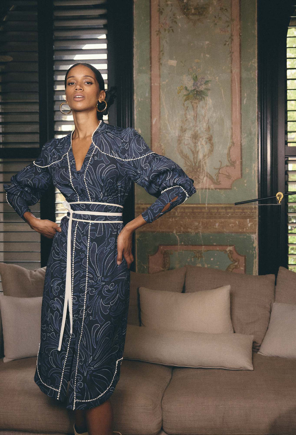 OnceWas Adela Viscose Dobby Dress in Altamira