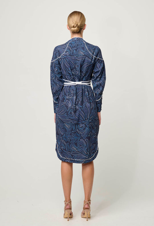 OnceWas Adela Viscose Dobby Dress in Altamira