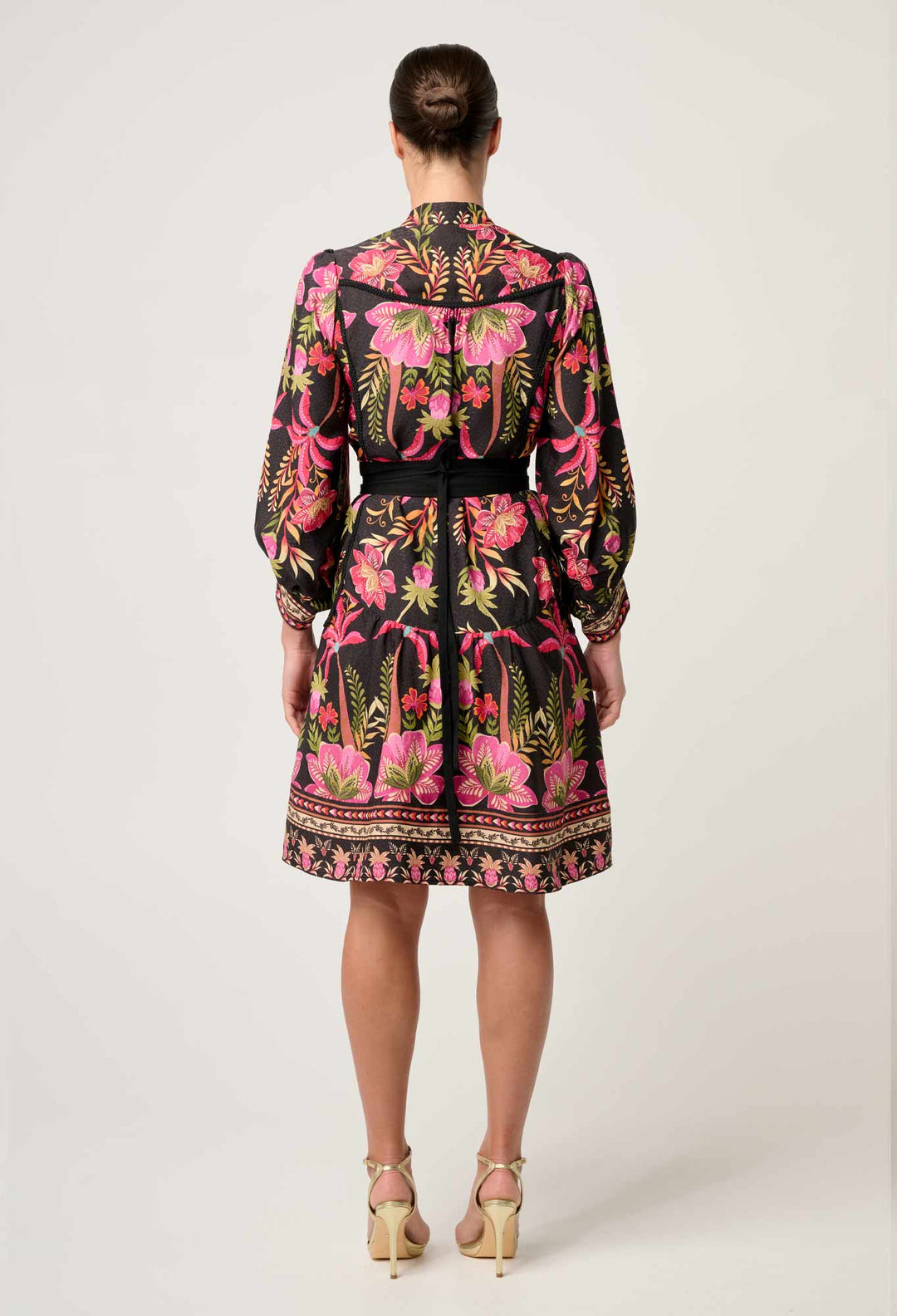 OnceWas Aurelia  Viscose Lace Dress in Anthos Lótos