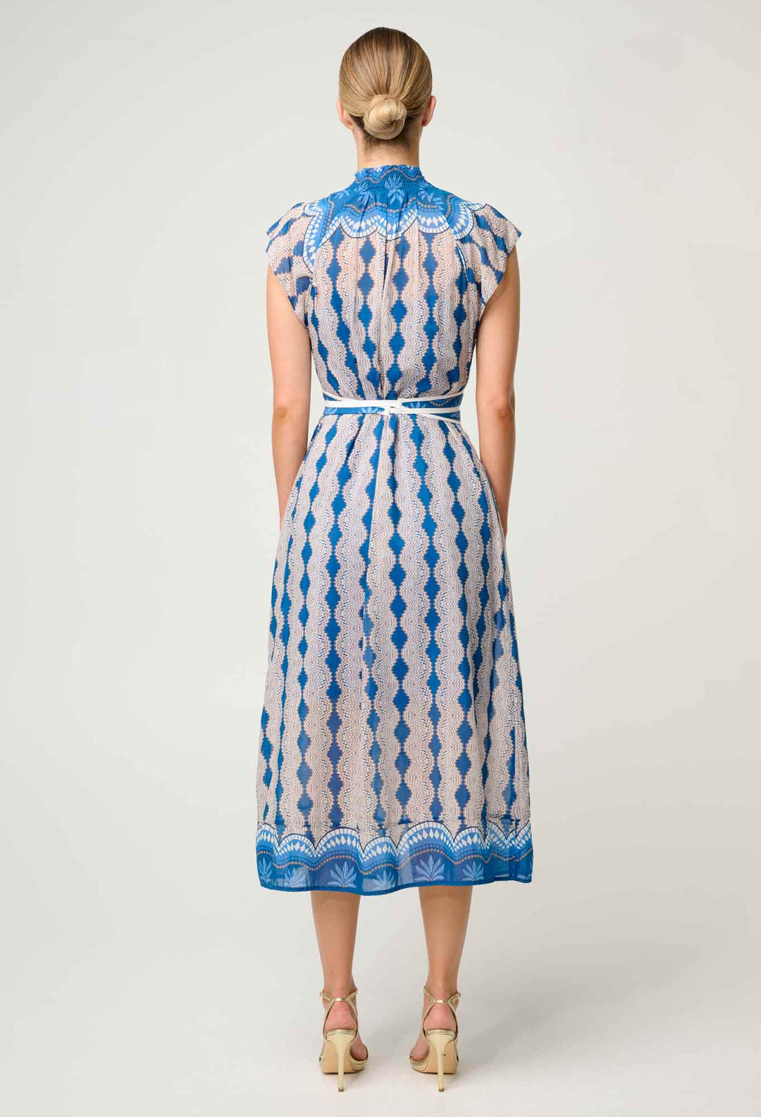 Rimal Cotton Silk Maxi Dress in Marrakech Topaz