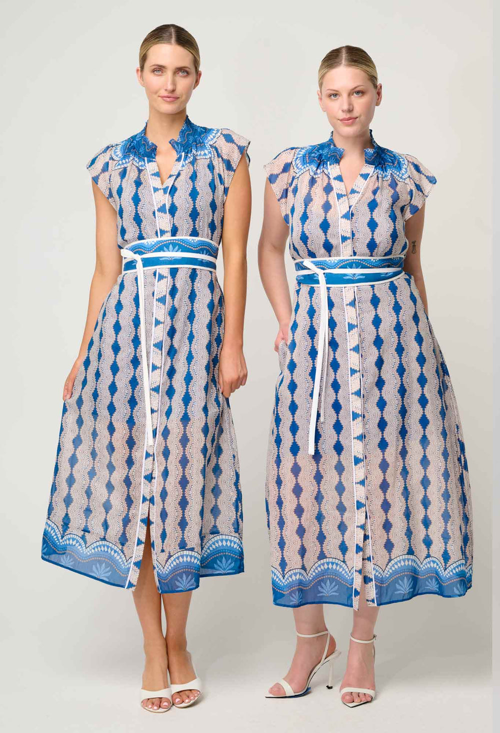 Rimal Cotton Silk Maxi Dress in Marrakech Topaz