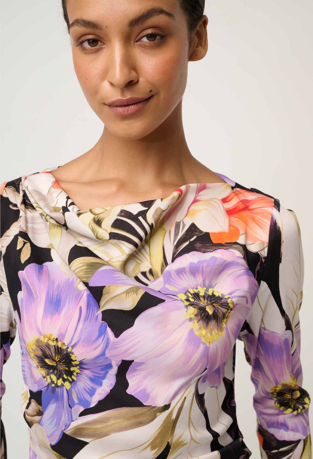 OnceWas Jayden Cupro Viscose Stretch Dress in Tangled Blossom