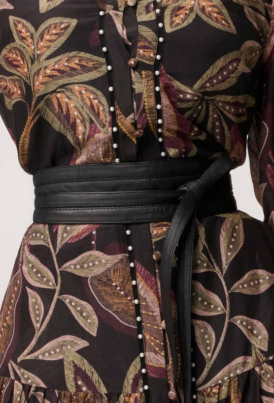 Milton Leather Belt in Black