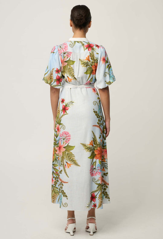 Fleur Viscose Blend Print Dress in Bloomscape