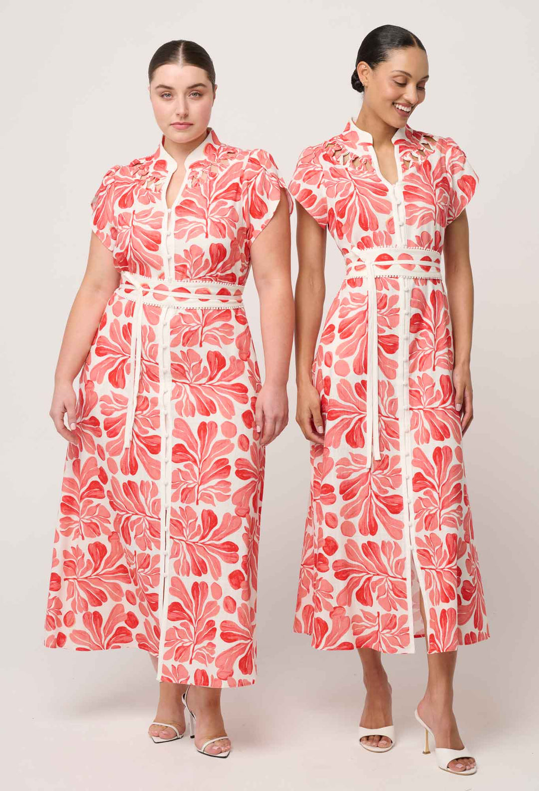Cattleya Linen Viscose Smock Maxi Dress in Soleil Pavilion