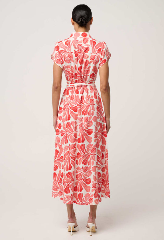 Cattleya Linen Viscose Smock Maxi Dress in Soleil Pavilion