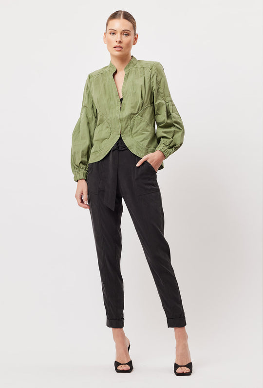 OnceWas Jolie Cotton Jacket in Sage