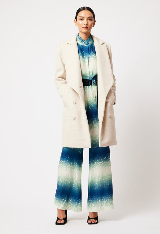 Pisces Wool Blend Coat in Fawn