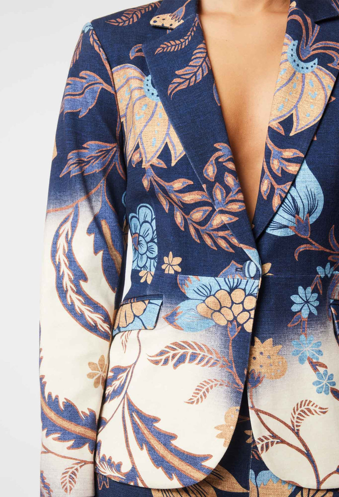 OnceWas Venus Ponte Blazer in Lotus Flower