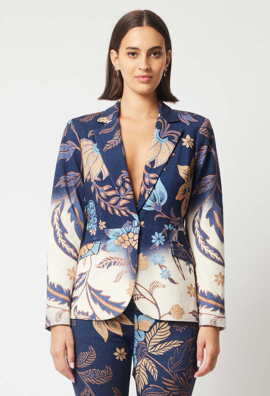 OnceWas Venus Ponte Blazer in Lotus Flower