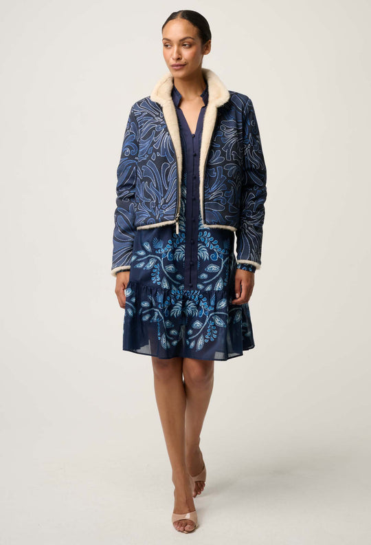 Rylie Reversible Faux Fur Jacket in Altamira & Blanca