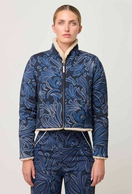 Rylie Reversible Faux Fur Jacket in Altamira & Blanca