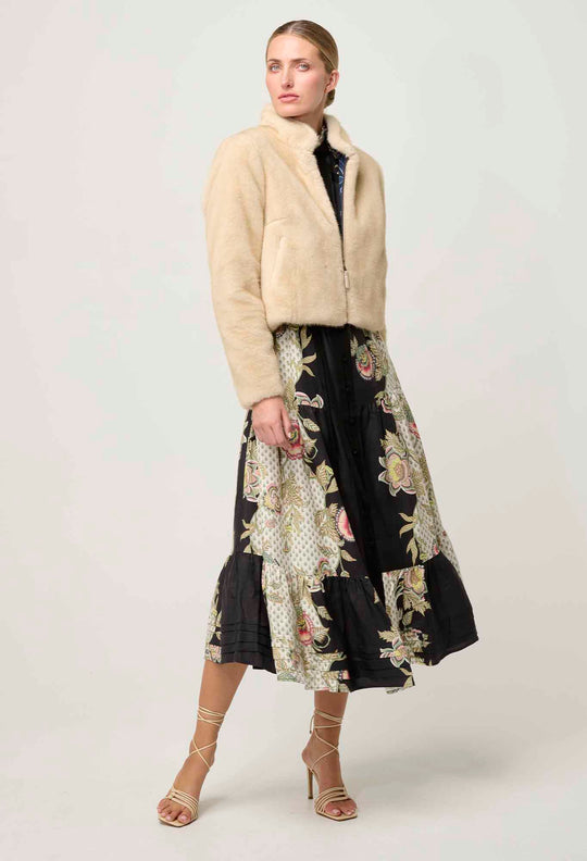 Rylie Reversible Faux Fur Jacket in Altamira & Blanca