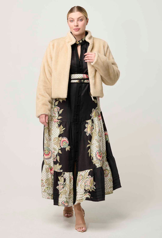 Rylie Reversible Faux Fur Jacket in Altamira & Blanca