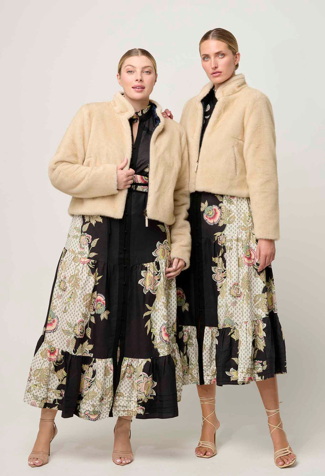 Rylie Reversible Faux Fur Jacket in Altamira & Blanca