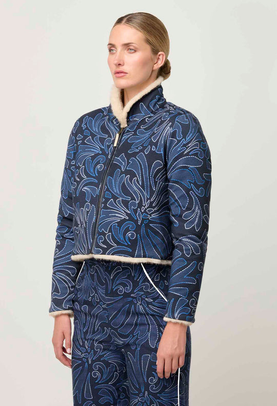 Rylie Reversible Faux Fur Jacket in Altamira & Blanca