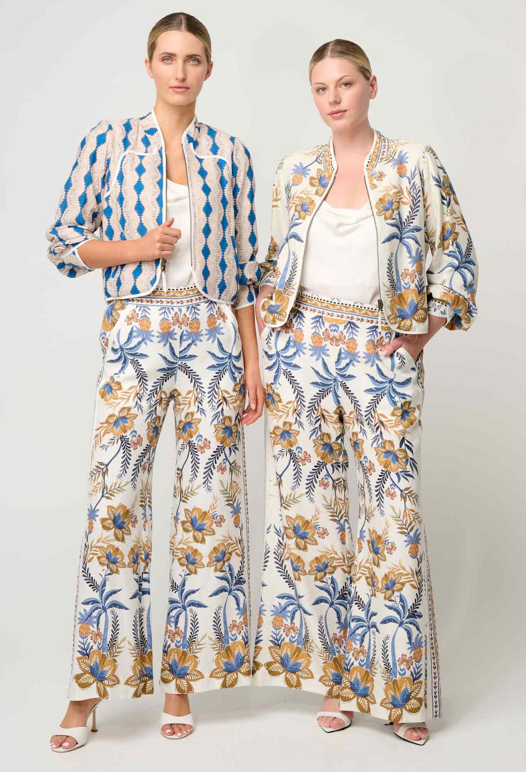 OnceWas Aurora Reversible Linen Viscose Jacket in Golden Medina / Marrakech Topaz