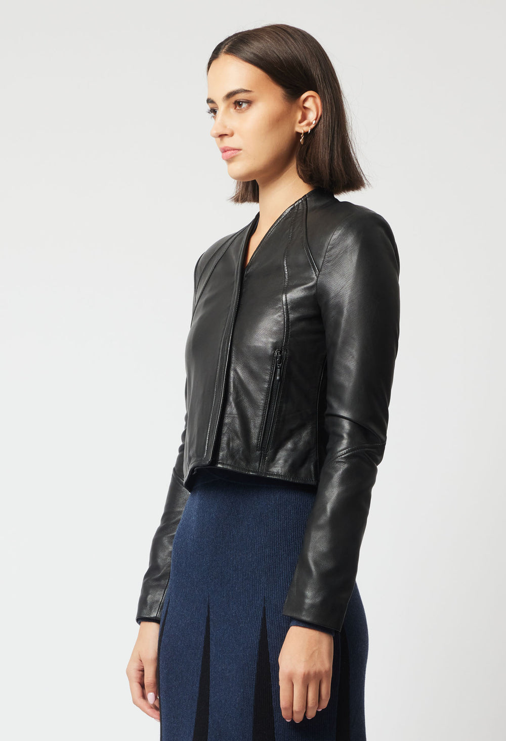 OnceWas Mahal Leather Jacket in Black