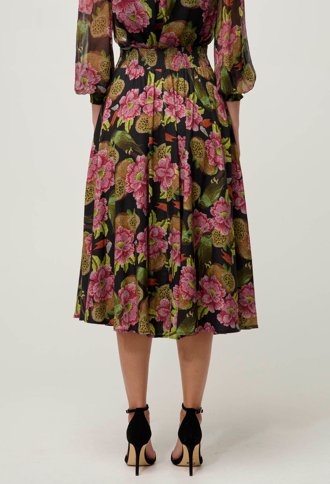 OnceWas Estrella Linen Viscose Skirt in  Winter Granadilla