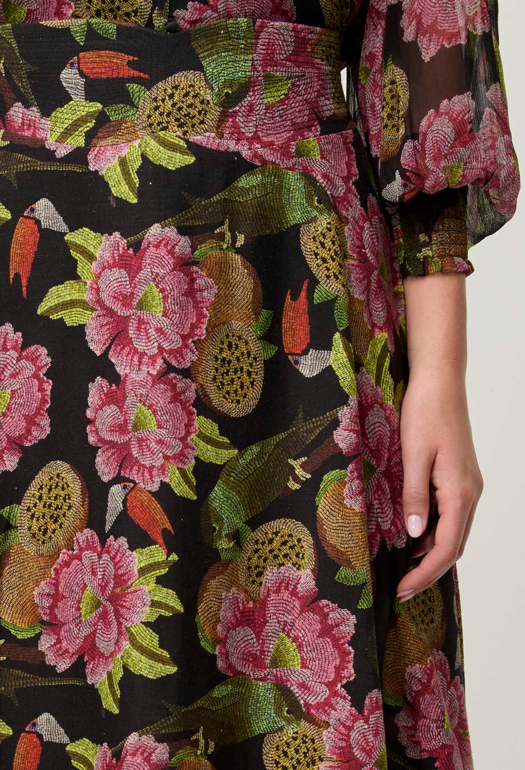OnceWas Estrella Linen Viscose Skirt in  Winter Granadilla