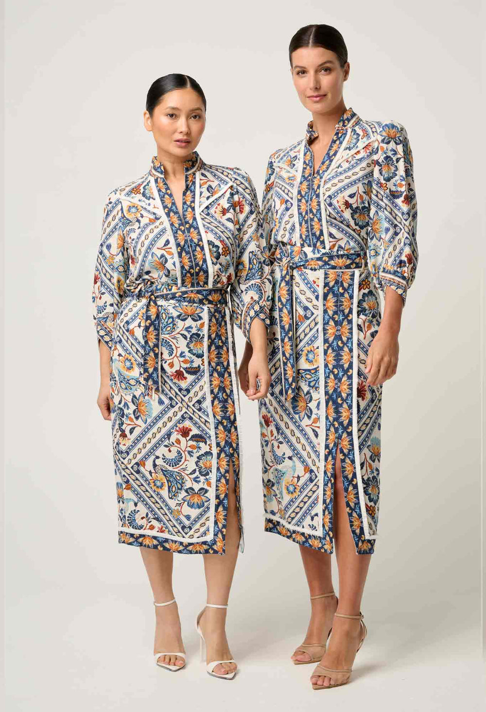 PETITE Zenobia Viscose Fringe Midi Skirt in Petinos Floros