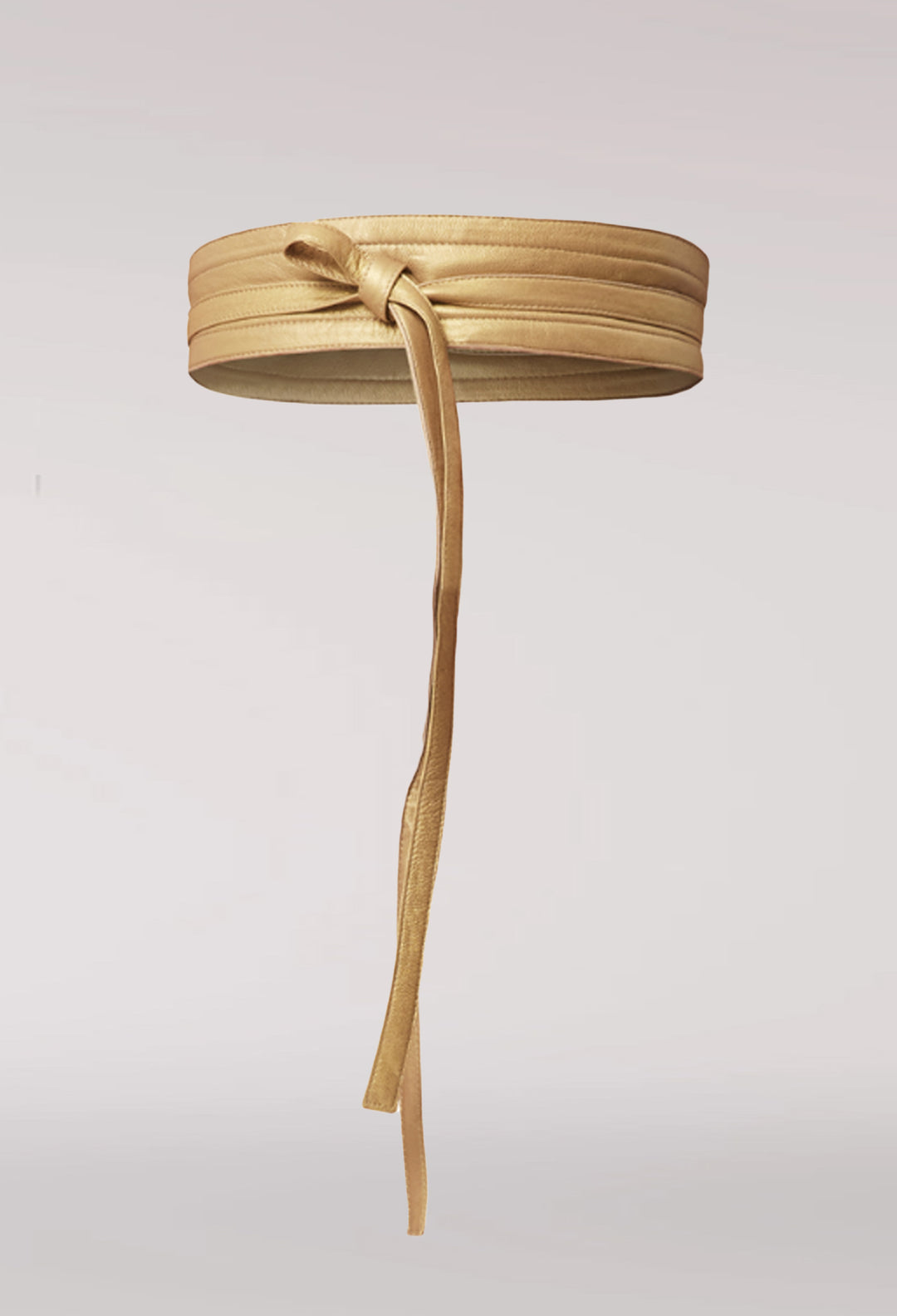 Milton Leather Belt in Gold