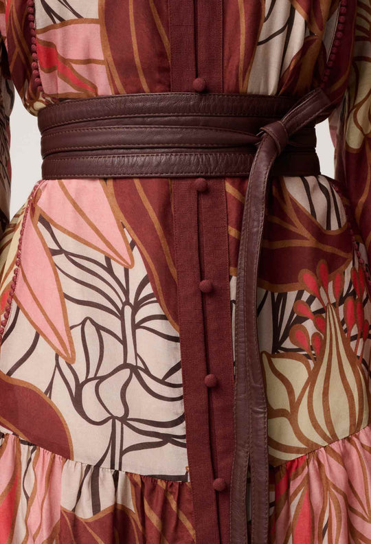 Milton Leather Belt in Oxblood