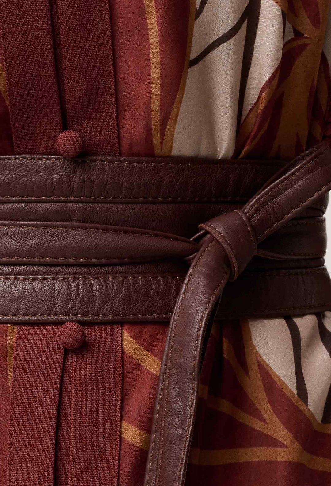Milton Leather Belt in Oxblood