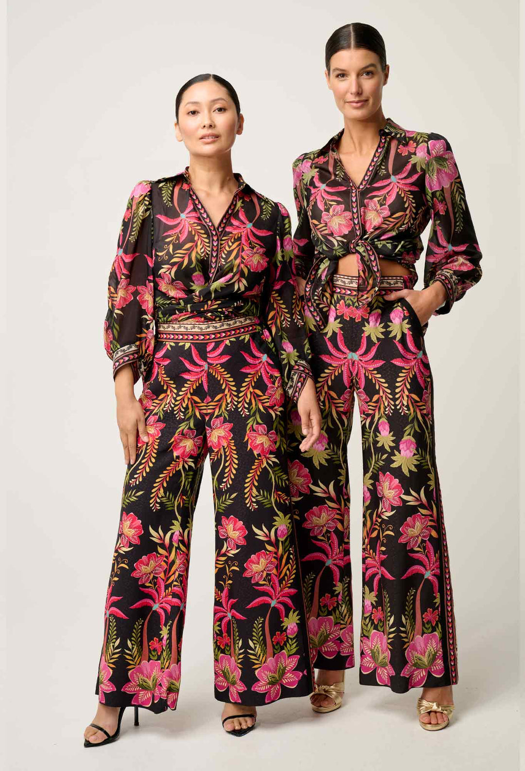 OnceWas Elysian Silk Cotton Cuffed Shirt in Anthos Lótos