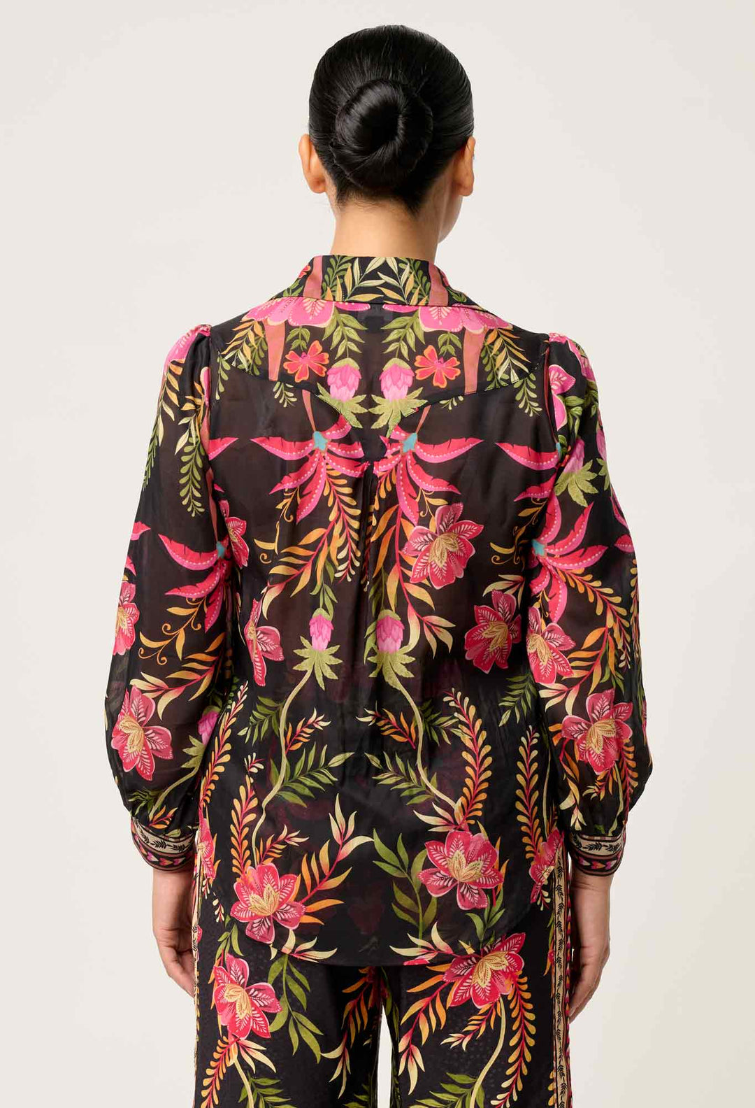 OnceWas PETITE Elysian Silk Cotton Shirt in Anthos Lótos