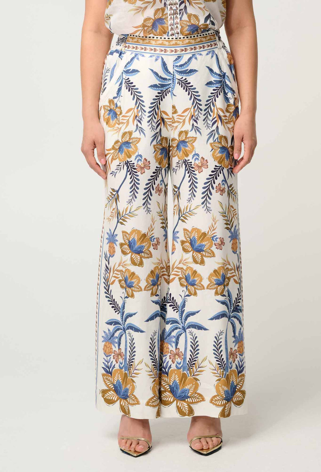 OnceWas PETITE Willow Linen Viscose Pant in Golden Medina