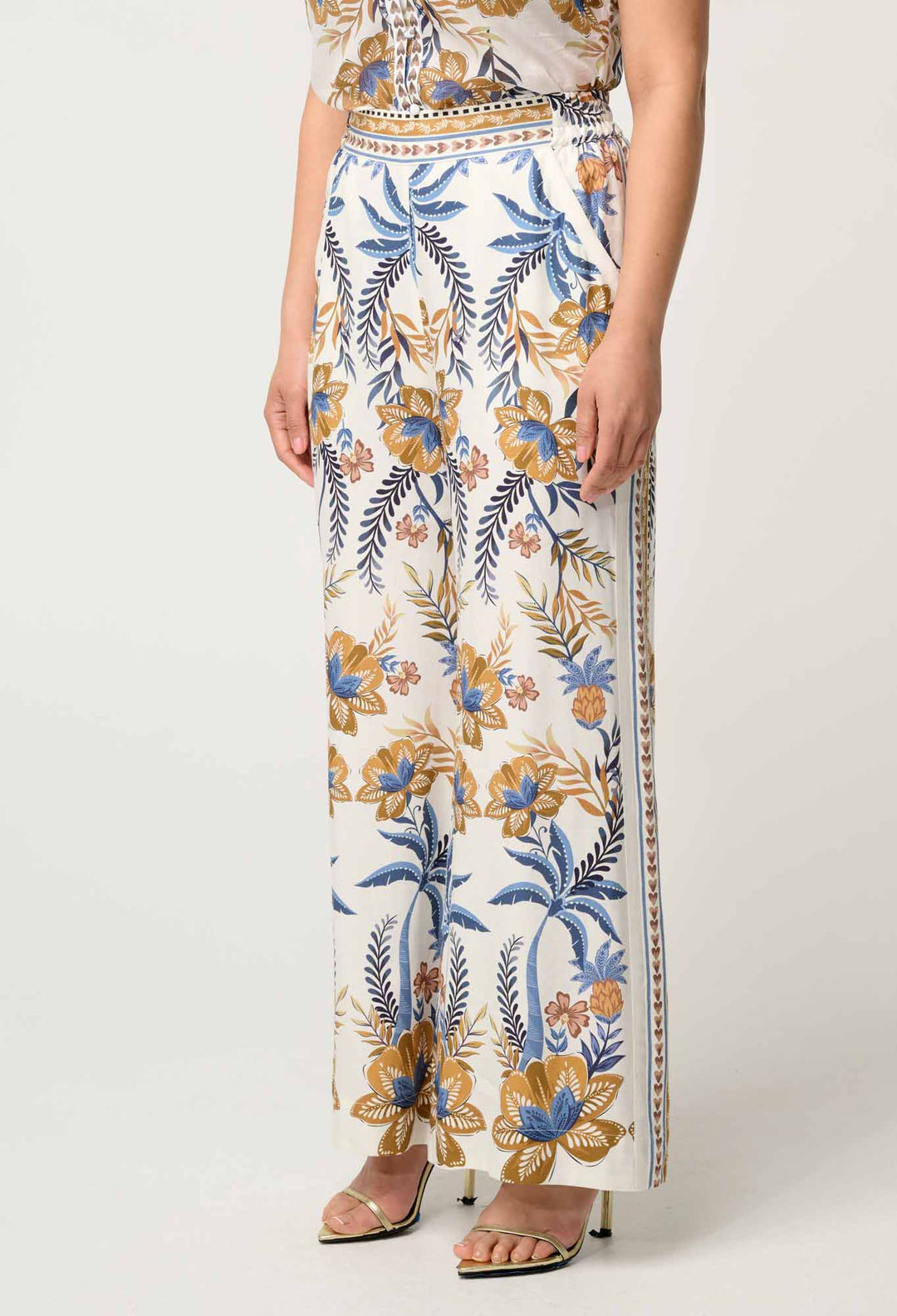 OnceWas PETITE Willow Linen Viscose Pant in Golden Medina