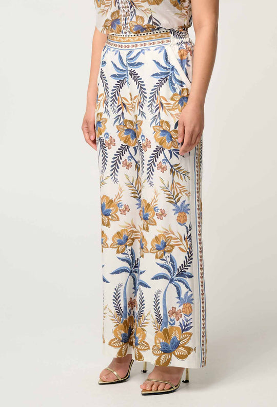 OnceWas PETITE Willow Linen Viscose Pant in Golden Medina
