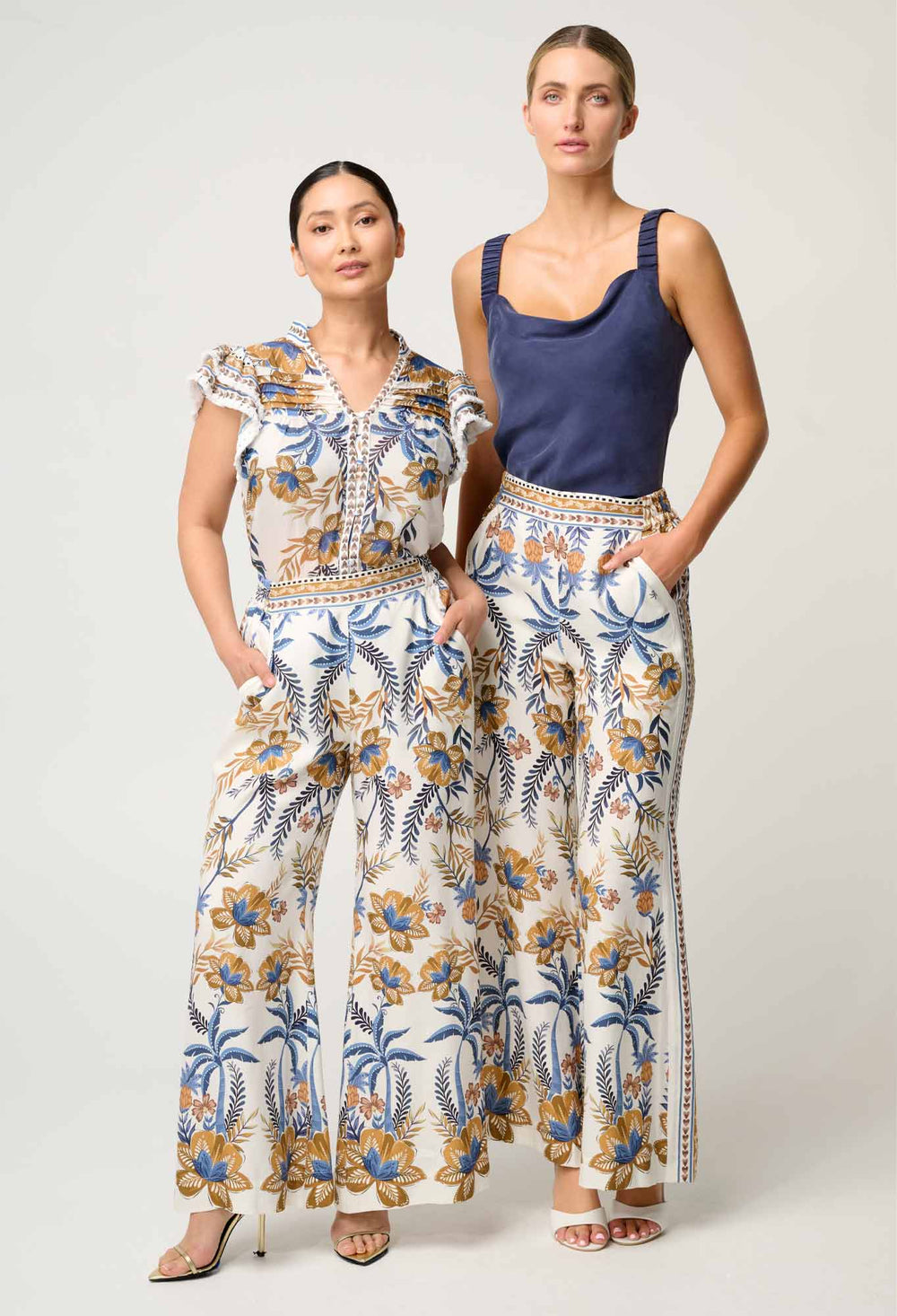 OnceWas PETITE Willow Linen Viscose Pant in Golden Medina