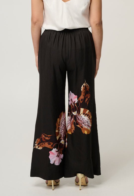 UNDER 5'4 Willow Linen Viscose Pant in Sunset Orchid