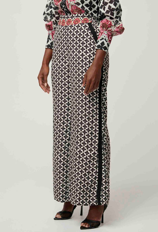 OnceWas PETITE Willow Viscose Dobby Pant in Country Tapestry