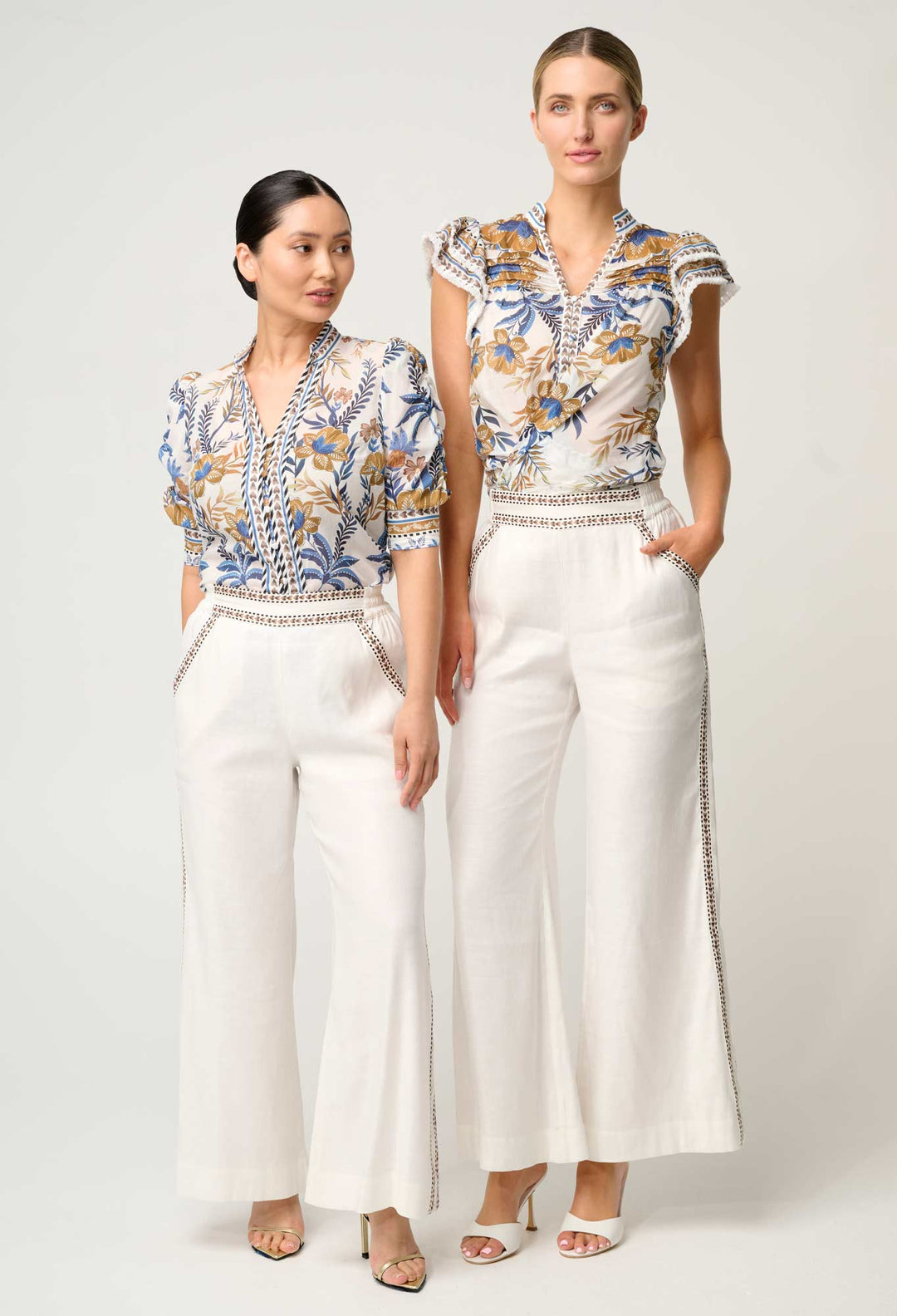 OnceWas PETITE Zara Linen Viscose Pant in Ivory