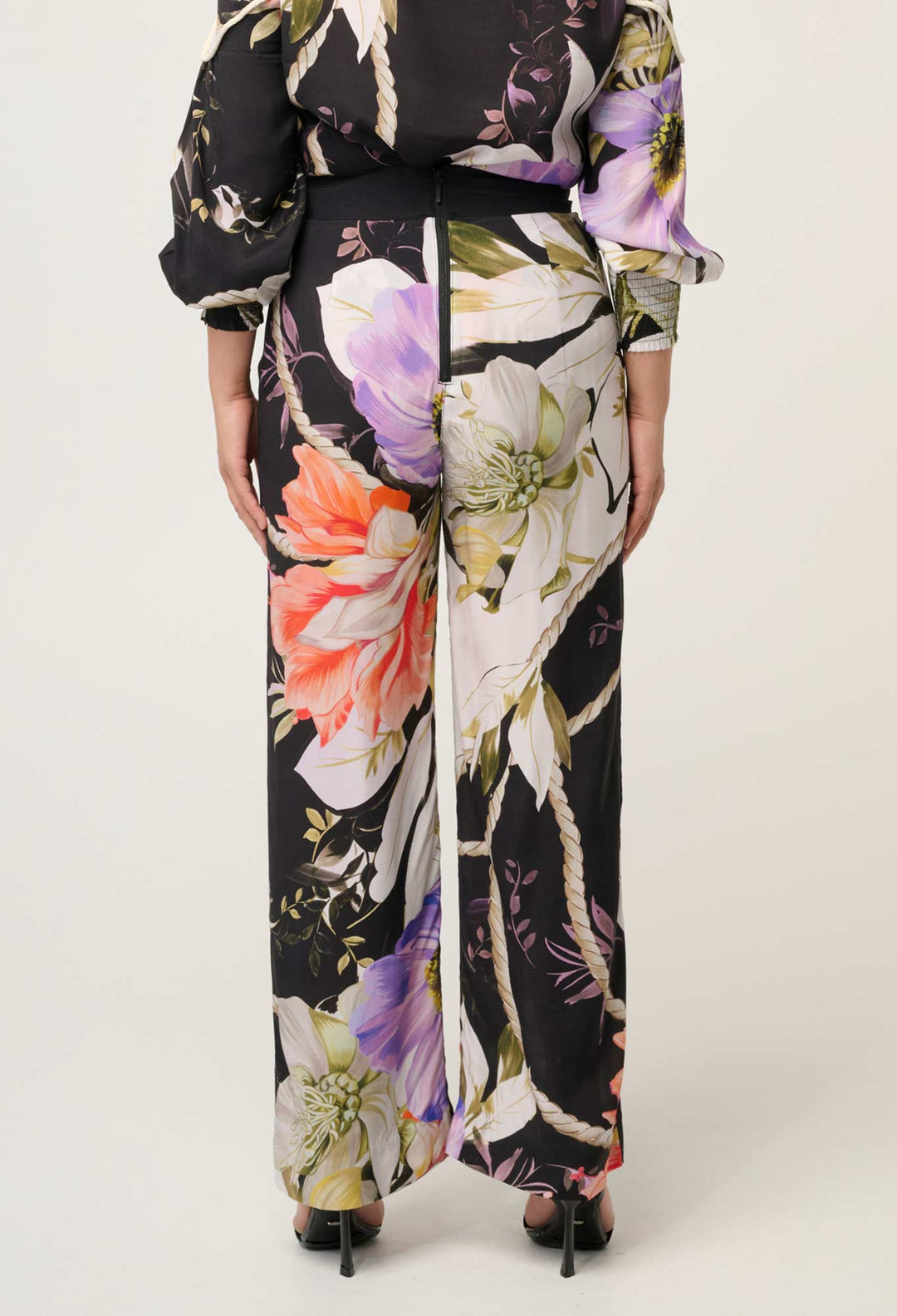 PETITE Sorrel Wide Leg Pant in Tangled Blossom