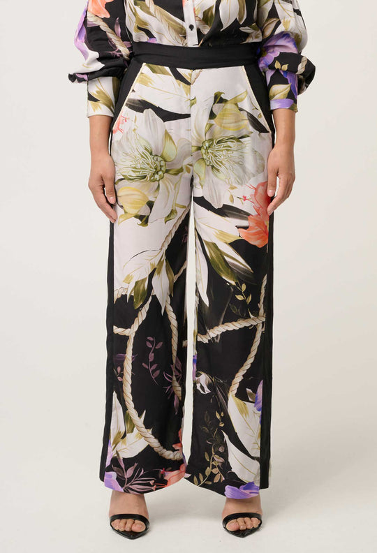 PETITE Sorrel Wide Leg Pant in Tangled Blossom