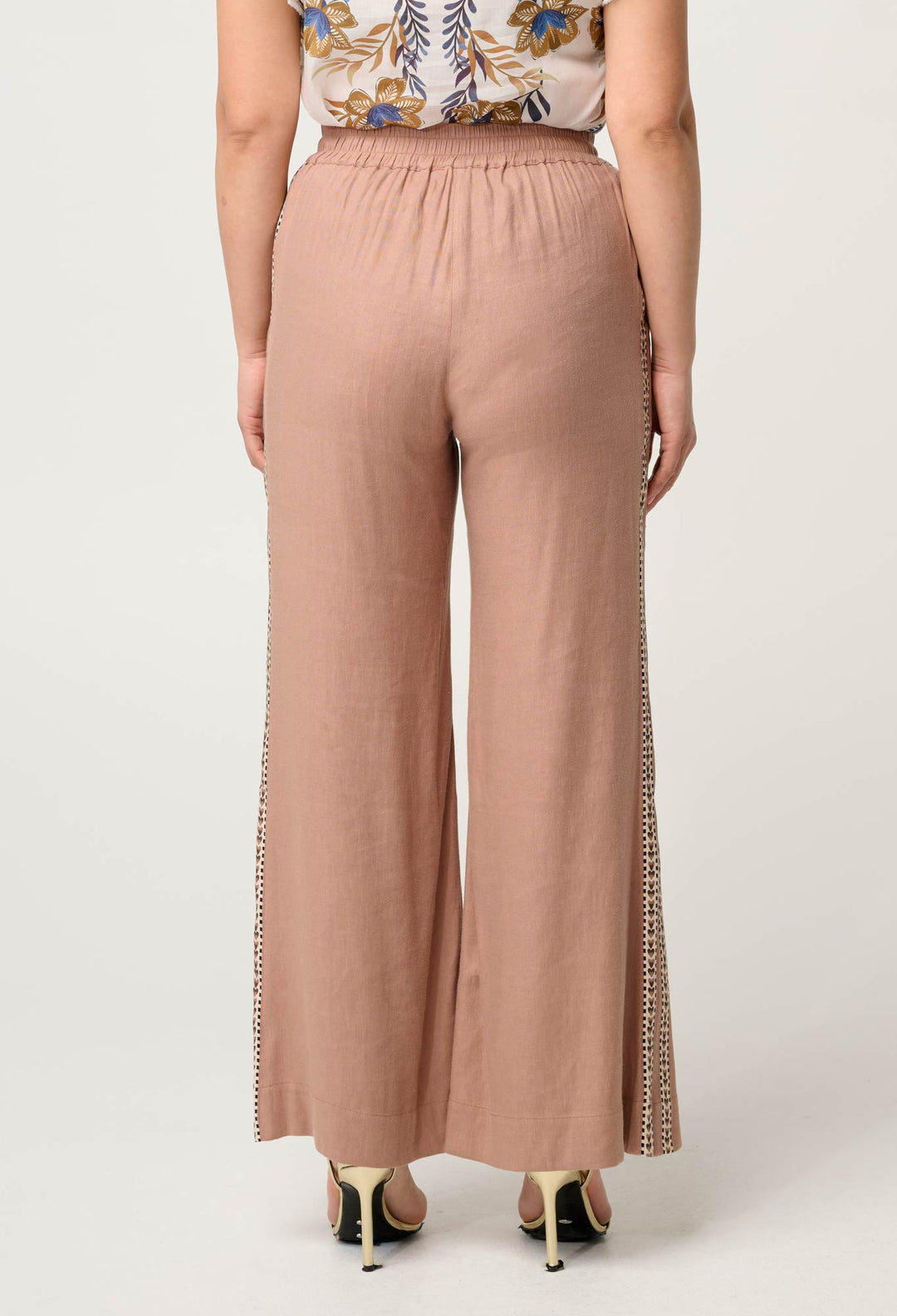 OnceWas PETITE Zara Linen Viscose Pant in Dune