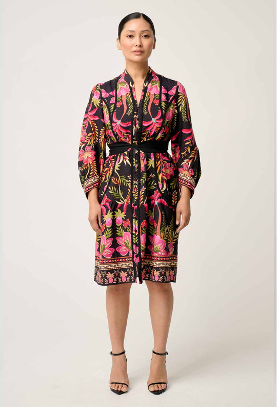 Onceas PETITE Aurelia  Viscose Lace Dress in Anthos Lótos