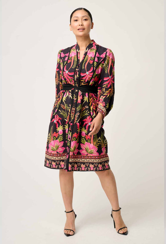 Onceas PETITE Aurelia  Viscose Lace Dress in Anthos Lótos