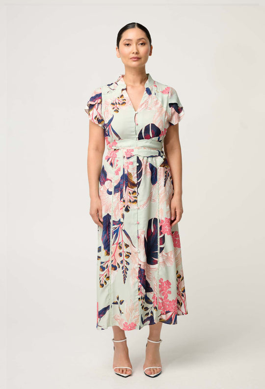 OnceWas PETITE Maysa Viscose Dress in Oasis Flora
