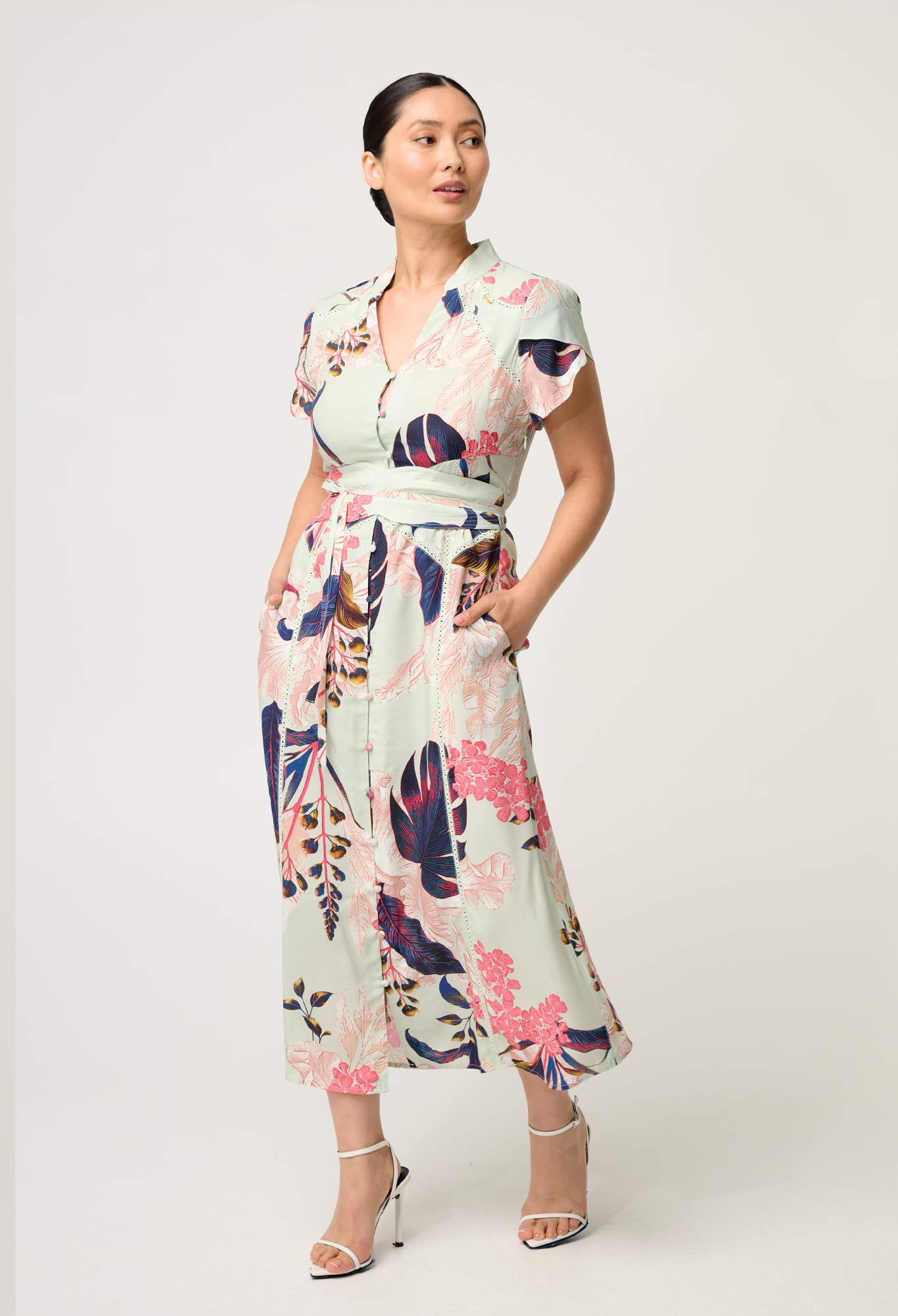 OnceWas PETITE Maysa Viscose Dress in Oasis Flora