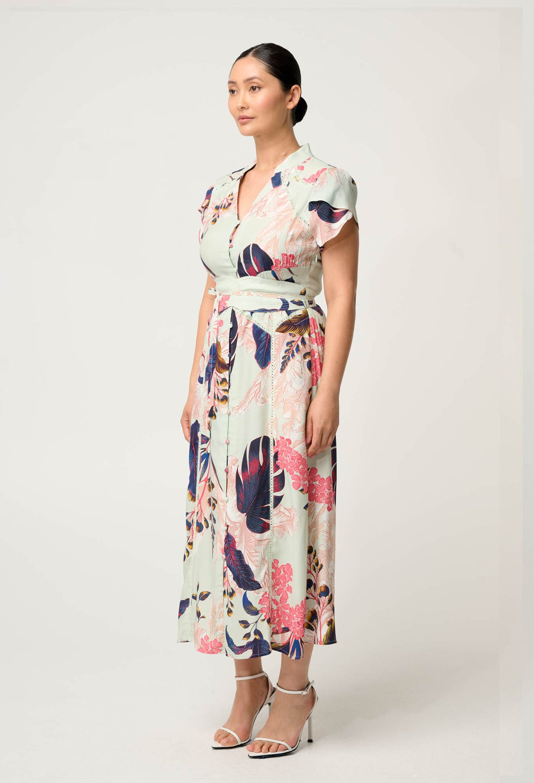 OnceWas PETITE Maysa Viscose Dress in Oasis Flora